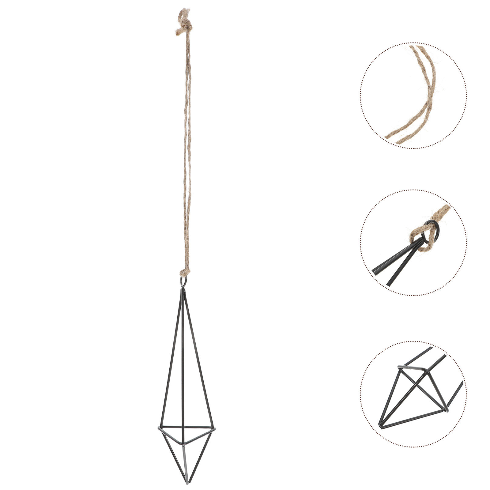 Spider Plant Hanging - メタル製エアプランツホルダー、幾何学模様の鉄製プランタースタンド、エアプランツ、ポトス、スパイダープランツ用、壁掛け棚、ホームオフィス装飾