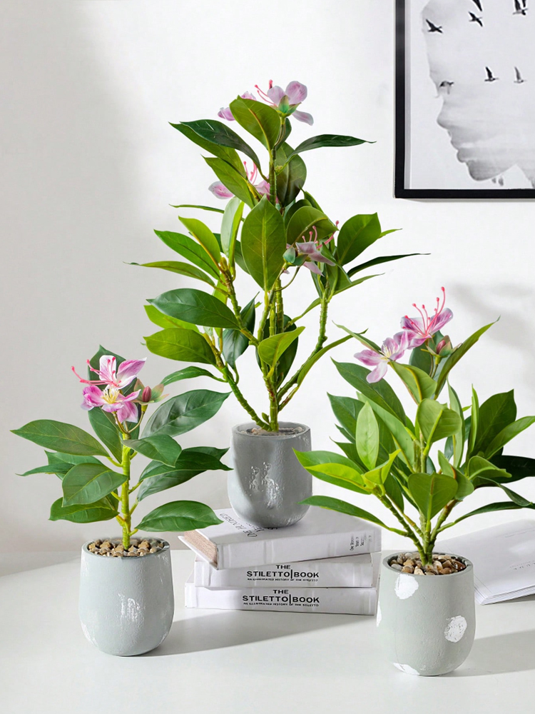 Ficus Lyrata Tree - 21-40 センチメートル人工ツツジ植物偽ゴムの木熱帯ヤシの葉フェイクフィカス花プラスチックグリーン植物家庭用